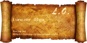 Lunczer Olga névjegykártya