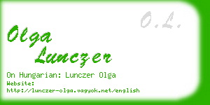 olga lunczer business card